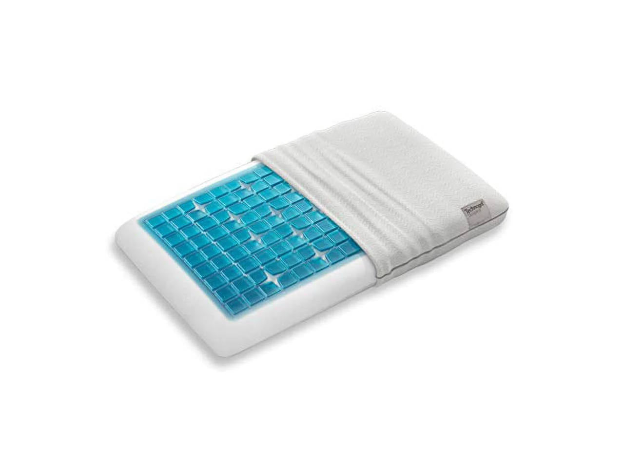 technogel deluxe thin pillow no cover view
