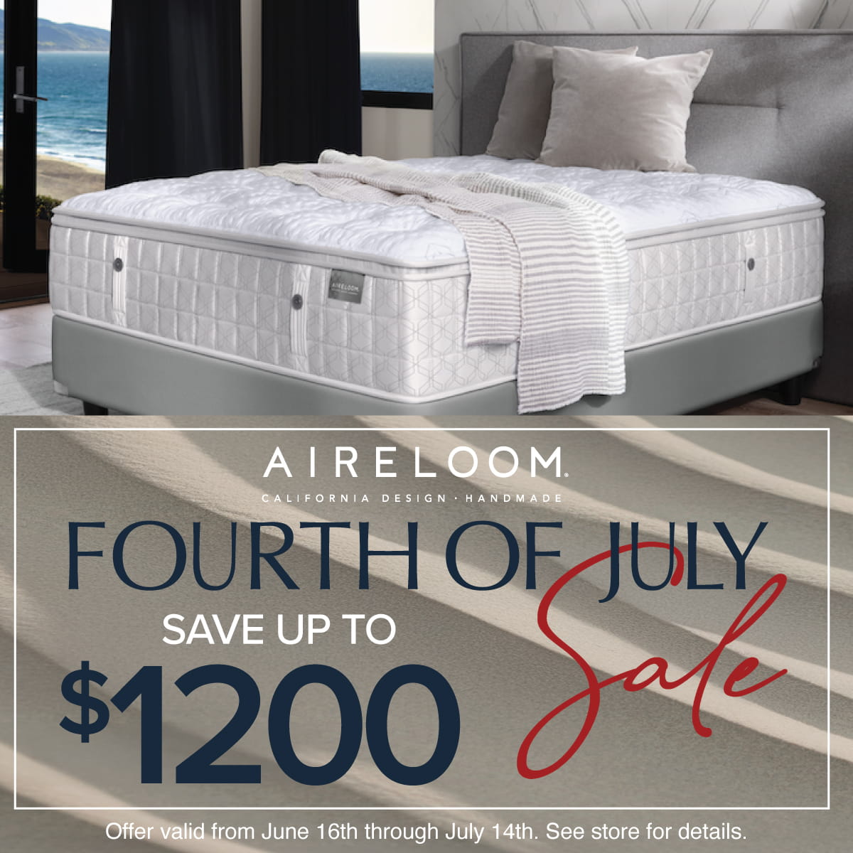 Aireloom Fourth of July Sale - Save Up To $1,200 - ends July 14
