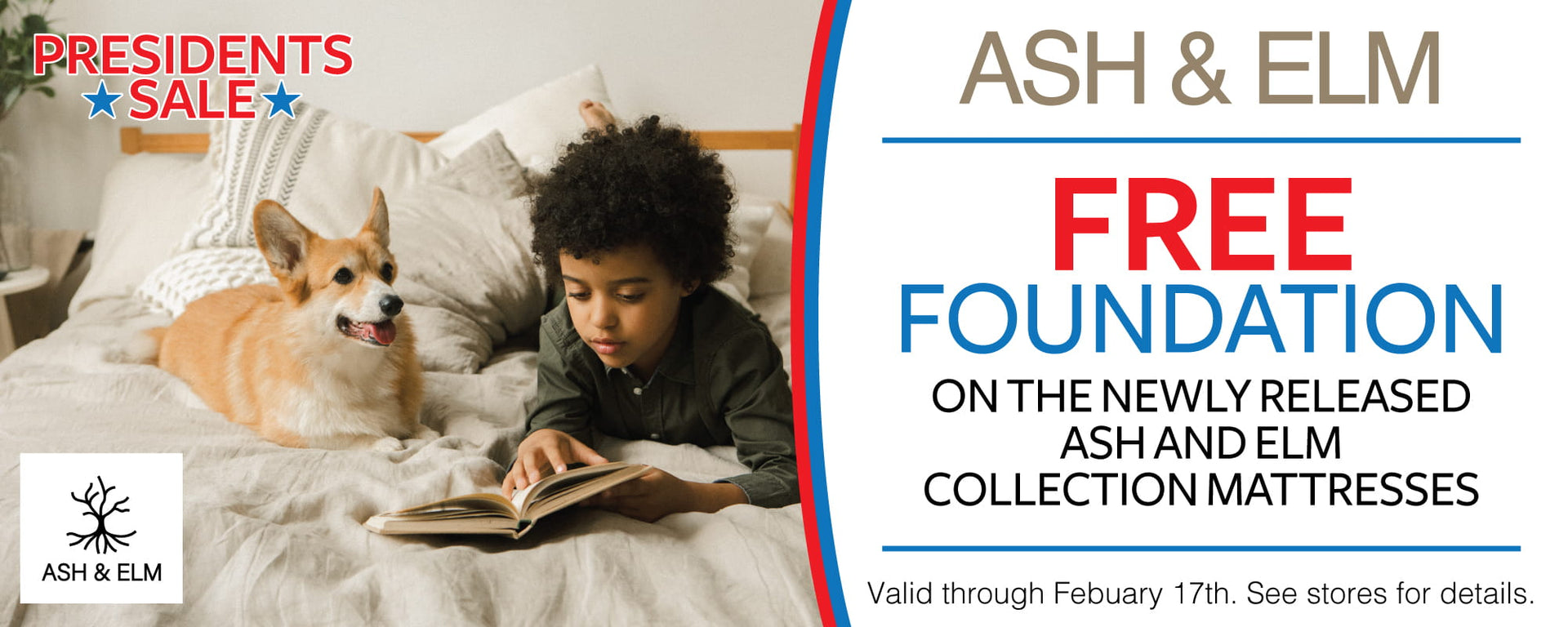 Ash & Elm Mattress Presidents Day Sale - Free Foundation through Feb 17