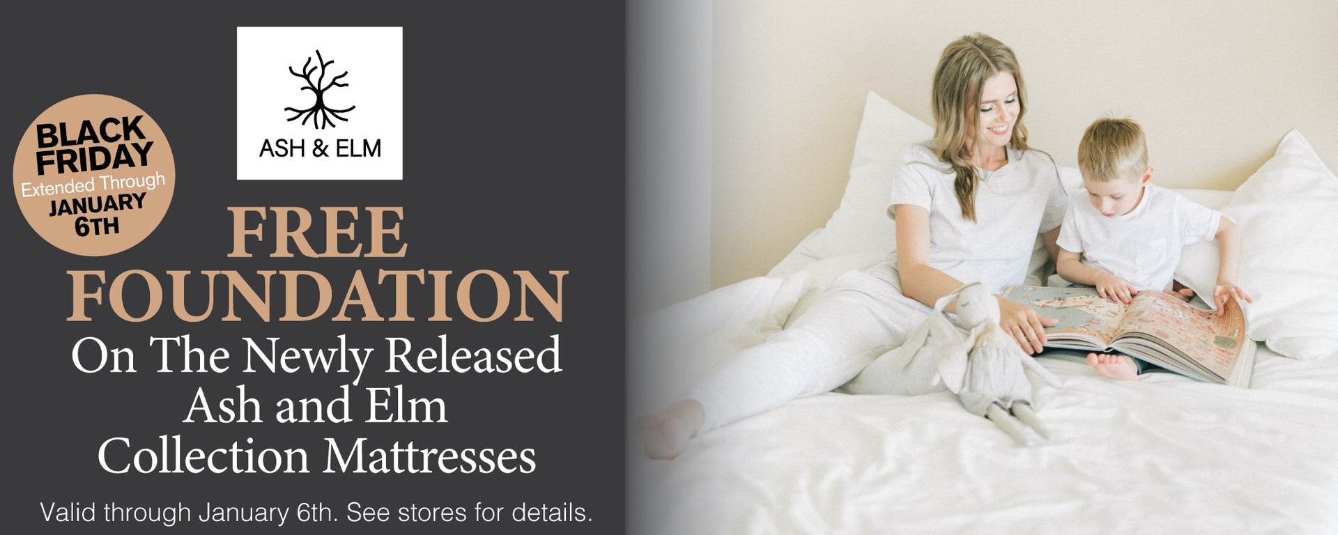Ash & Elm Mattress Black Friday Sale Extended To Jan 6 - Free Foundation