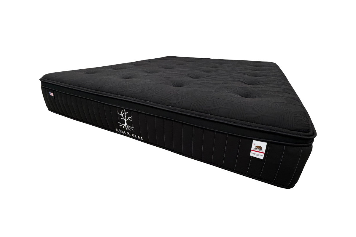 ash & elm black plush mattress - front view