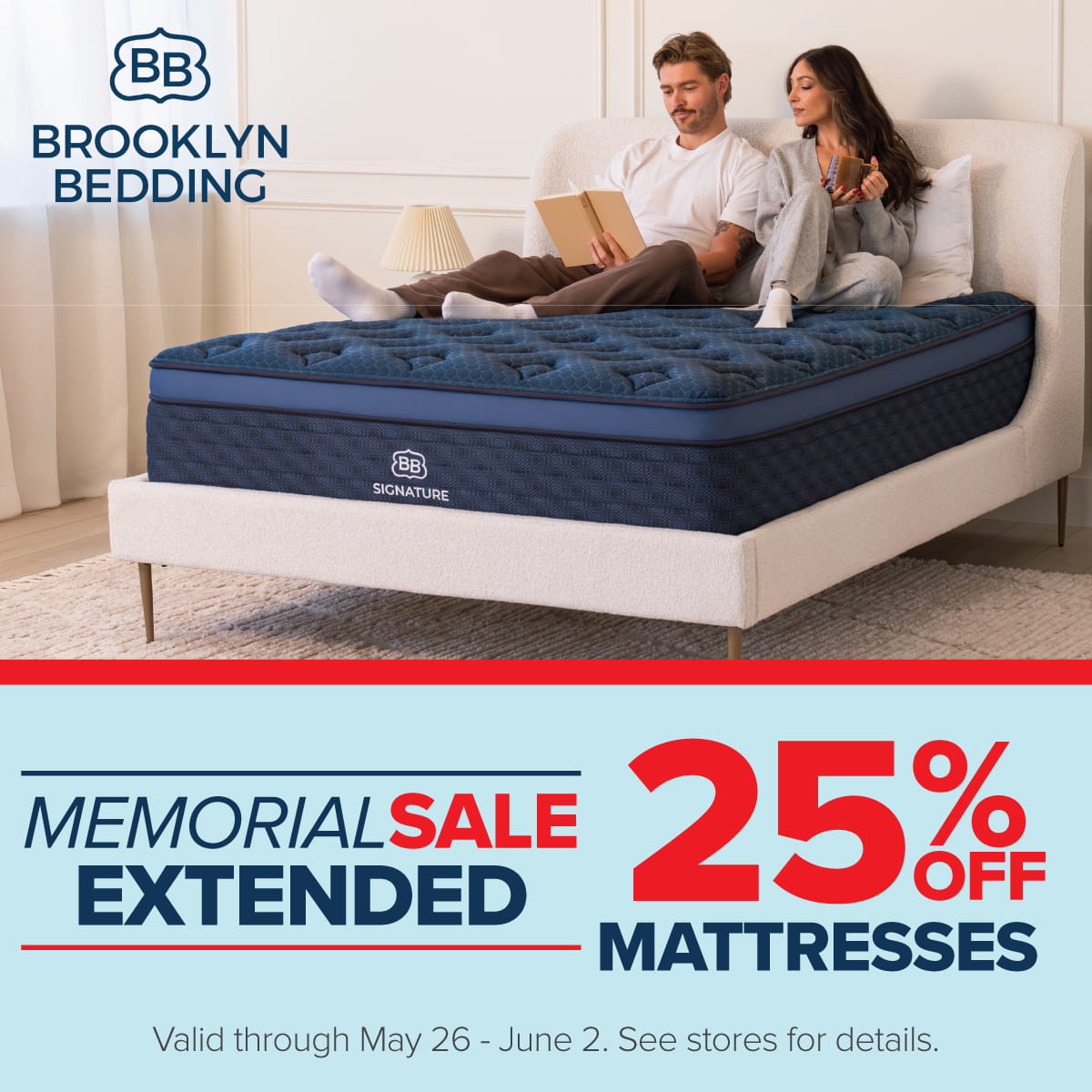 Brooklyn Bedding Memorial Day Extended Sale 25% OFF - ends June 2