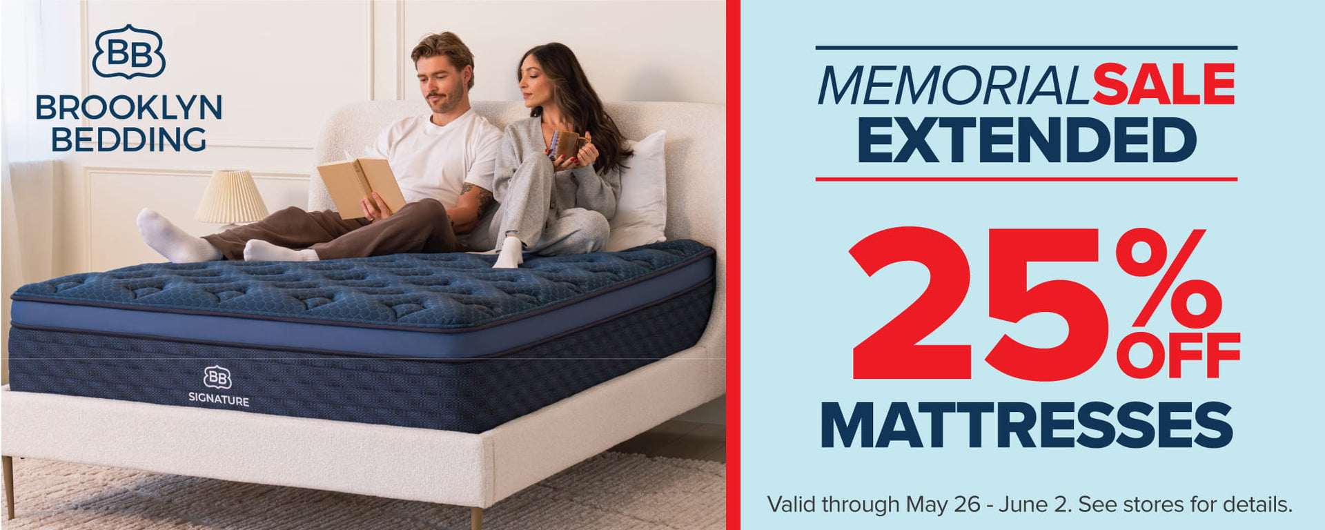Brooklyn Bedding Memorial Day Extended Sale 25% OFF - ends June 2