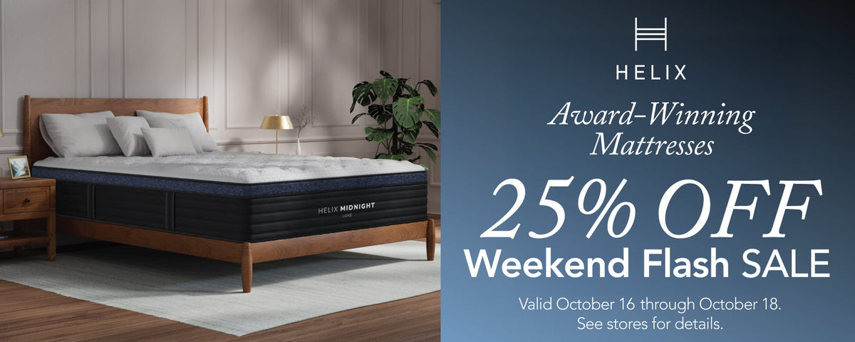 Helix Weekend Flash Sale - 25% OFF any mattress - expires Oct 18
