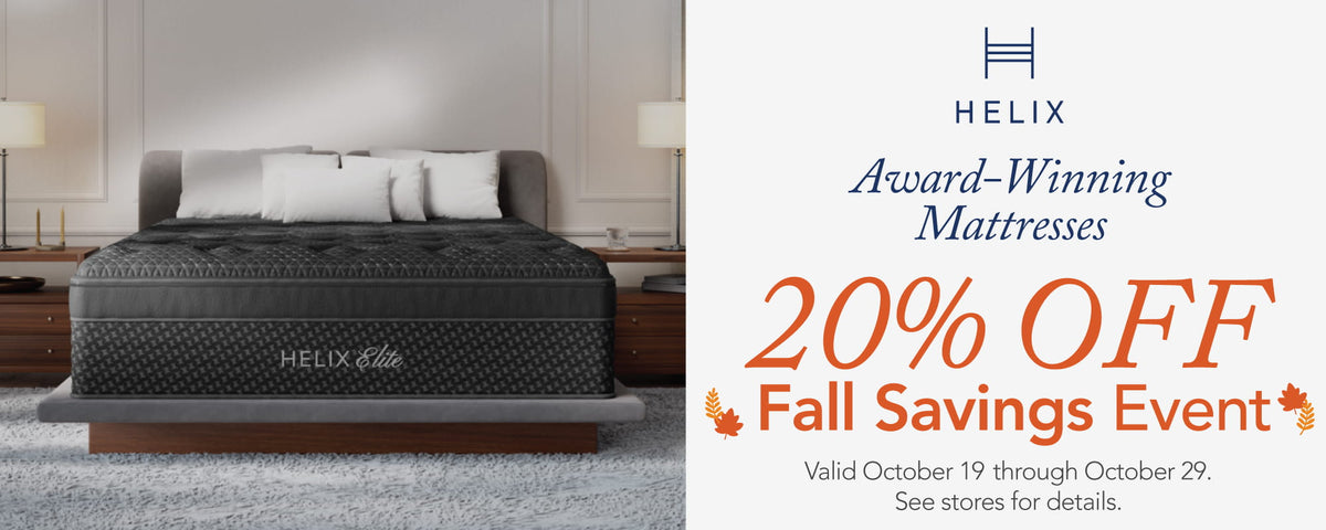 Helix Fall Savings Event - 20% OFF any mattress - expires Oct 29