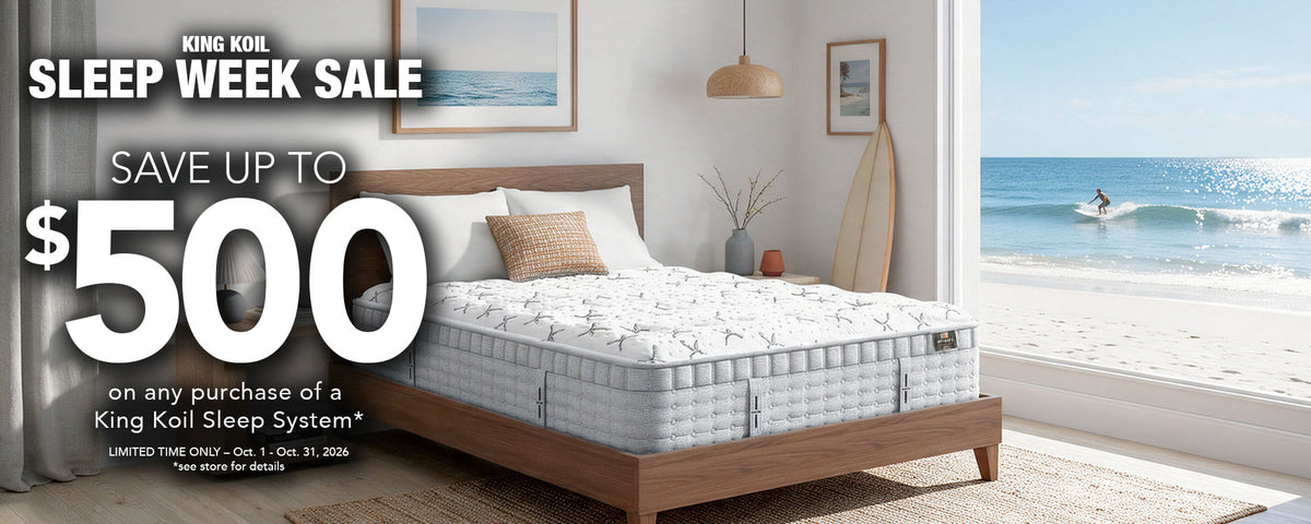 King Koil Sleep Week Sale - UP To $500 OFF w/purchase of mattress and adjustable base - expires Oct 31