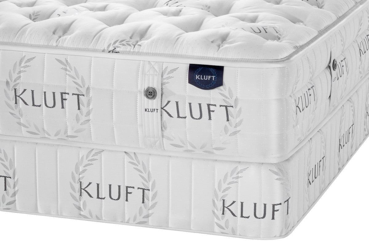Kluft mattress corner view with high profile foundation 