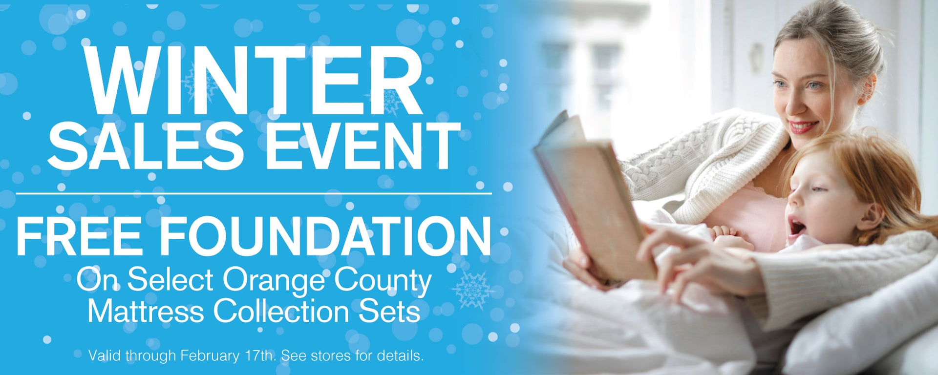Orange County Mattress Winter Sales Event - Free Foundation through Feb 17