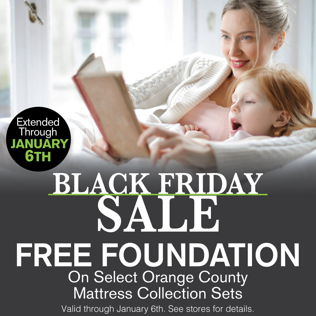 Orange County Mattress Black Friday Sale Extended To Jan 6 - Free Foundation