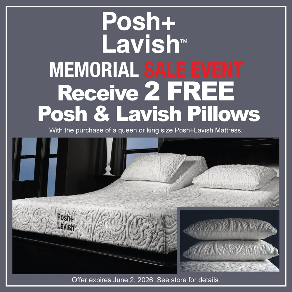 Posh+Lavish Memorial Sale Event - Two Free pillows - ends June 2