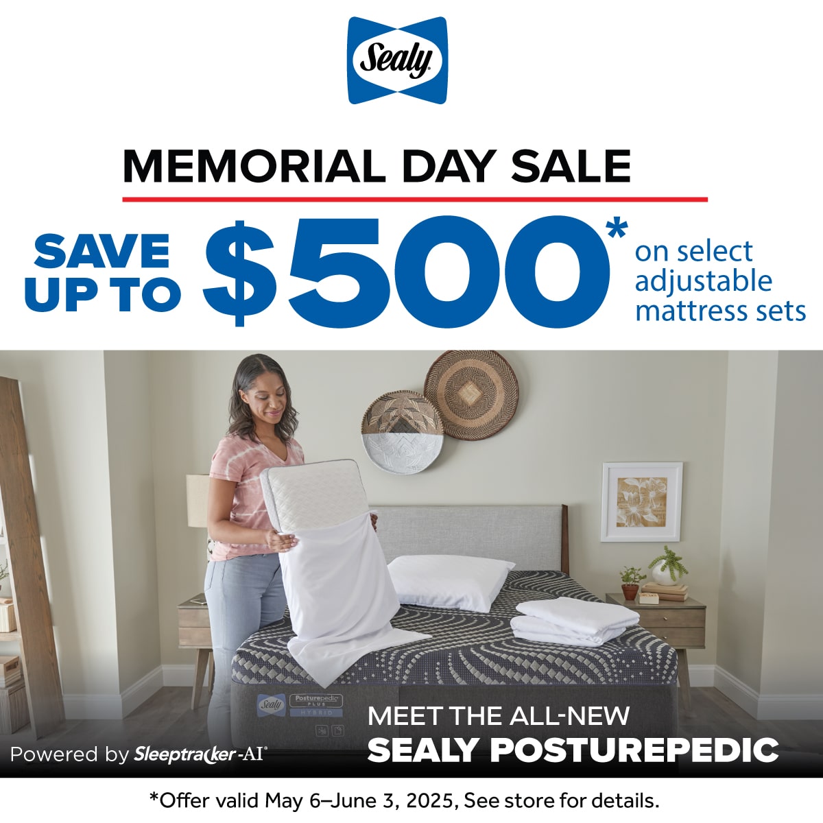 Sealy - 2025 Memorial Day Up To $500 OFF