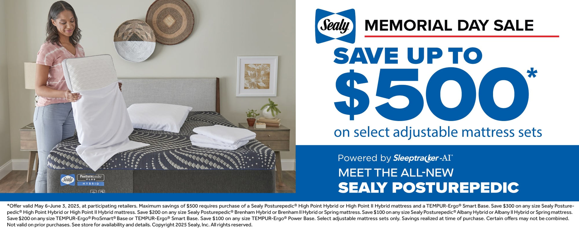 Sealy - 2025 Memorial Day Up To $500 OFF