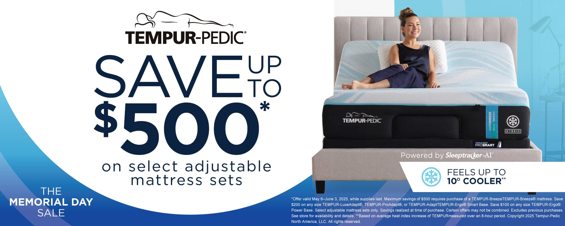 Tempur-Pedic - 2025 Memorial Day Up To $500 OFF