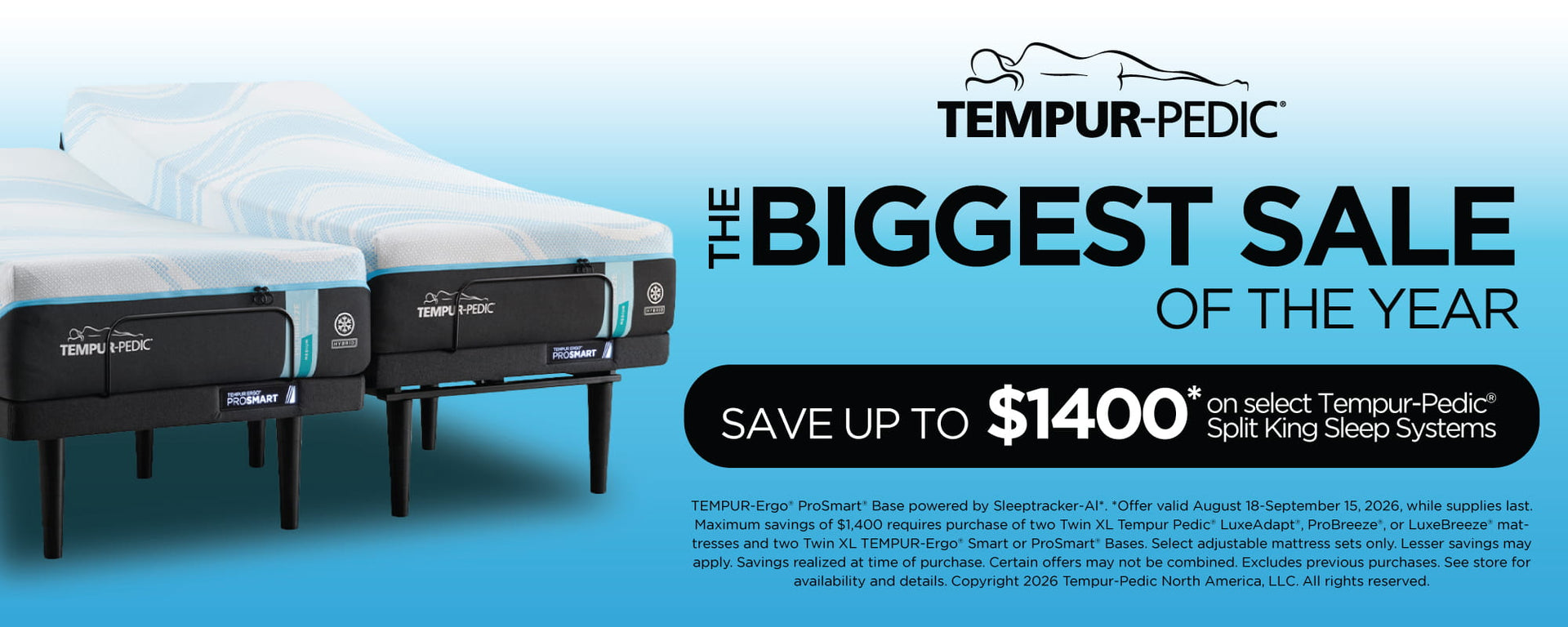 Tempur-Pedic Labor Day Sale - Save Up To $1,400 - ends Sep 15