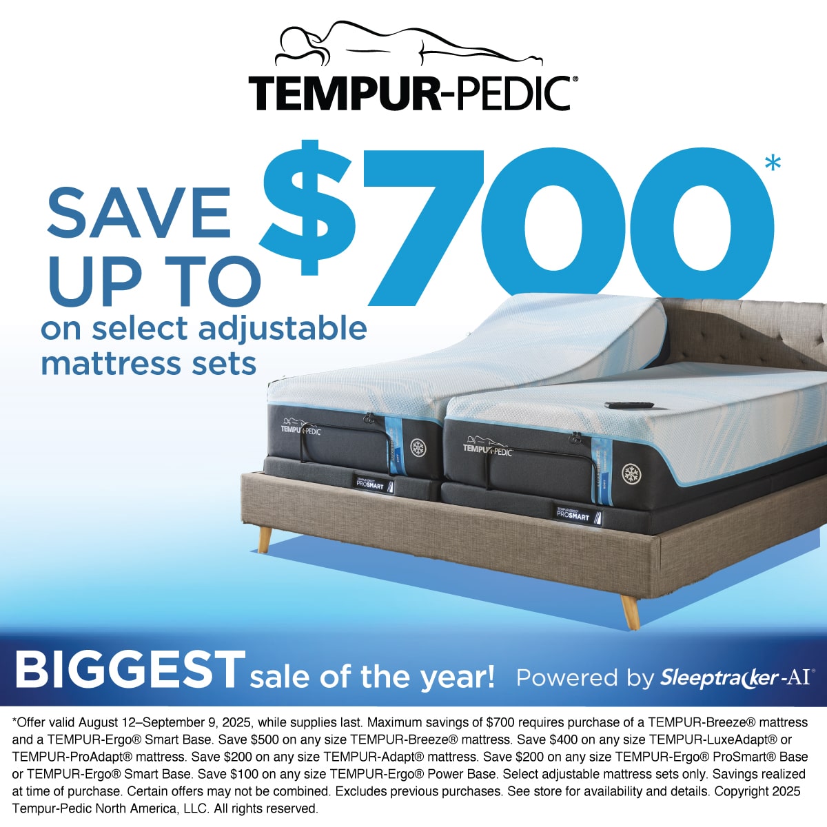 Tempur-Pedic Labor Day Sale - Save Up To $700