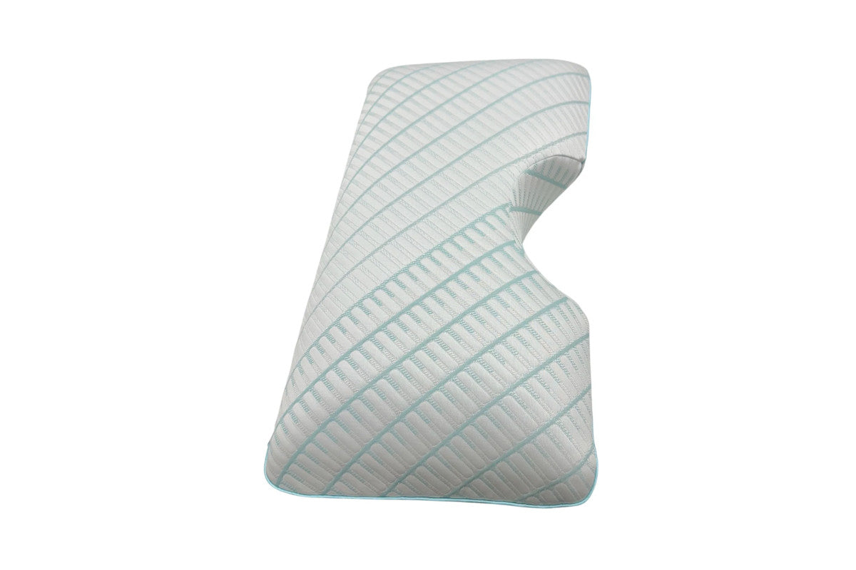 BedTech Blue Ice Cool Tech Curve Pillow - angle view