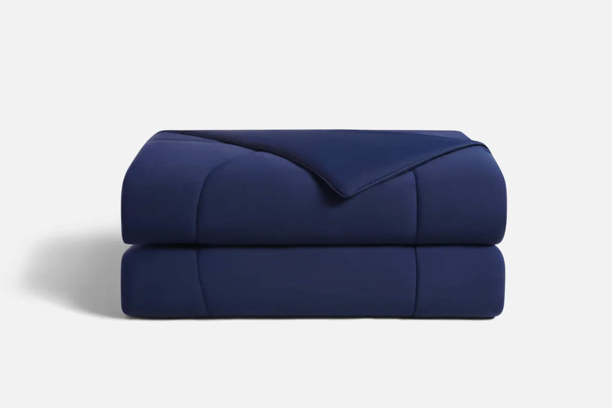evercool cooling comforter folded view - midnight blue