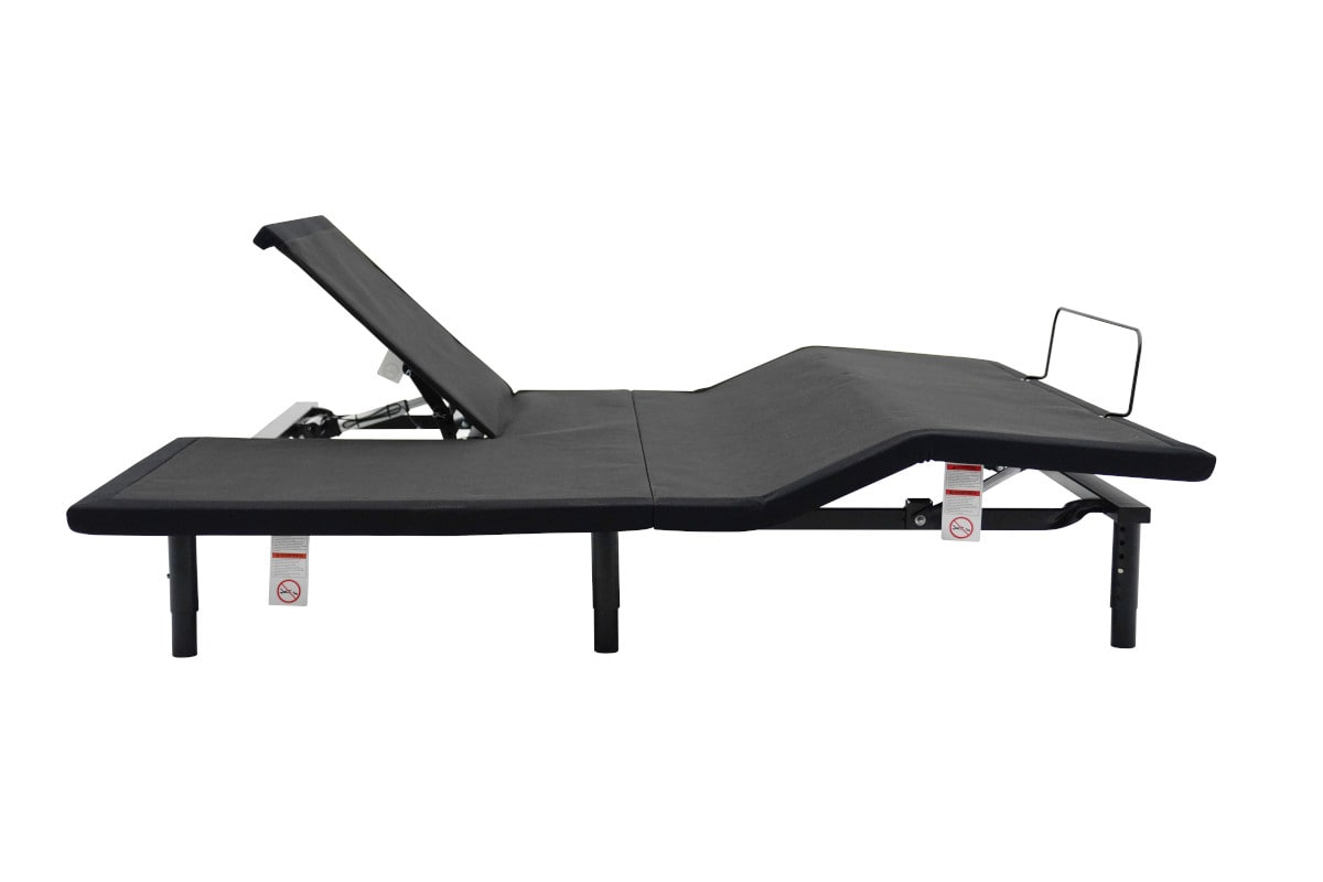 King Koil iMotion split head adjustable base - left down right up side view