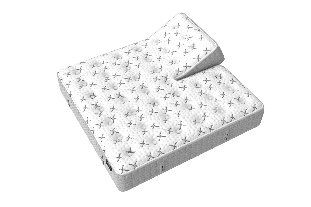 king koil intimate twilight split mattress elevated view