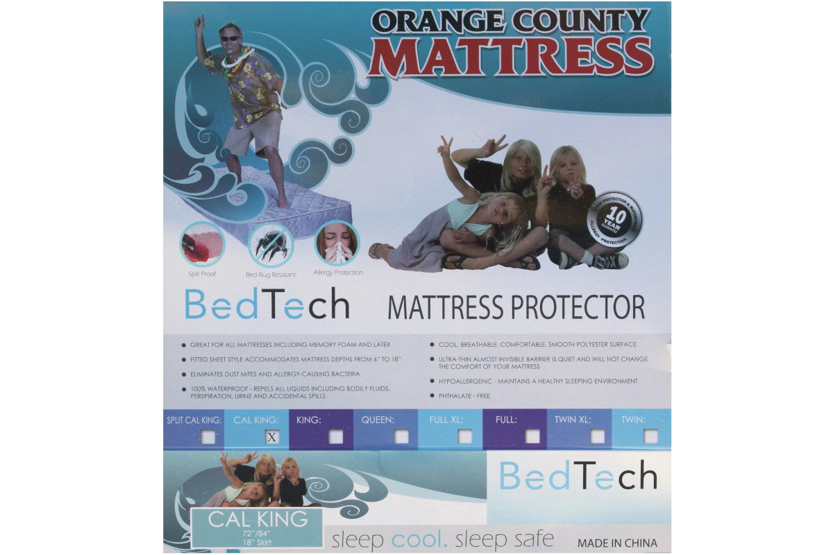 oc mattress bed tech mattress protector packaging front 
