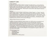 oc mattress bed tech mattress protector warranty card front 