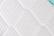 Brooklyn Bedding Plank Luxe Firm Hybrid Mattress - side 1 cover texture  view with GlacioTex cooling  