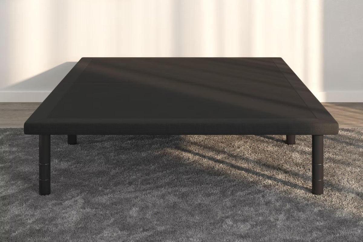 plateau platform bed front view in bedroom setting