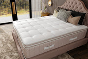 Shifman Bodaciousness mattress in lifestyle setting - top angle view
