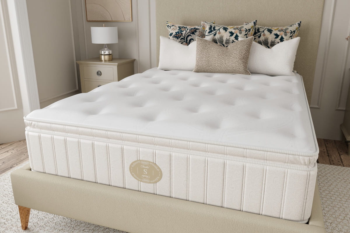Shifman ever after mattress in lifestyle setting - close up front view