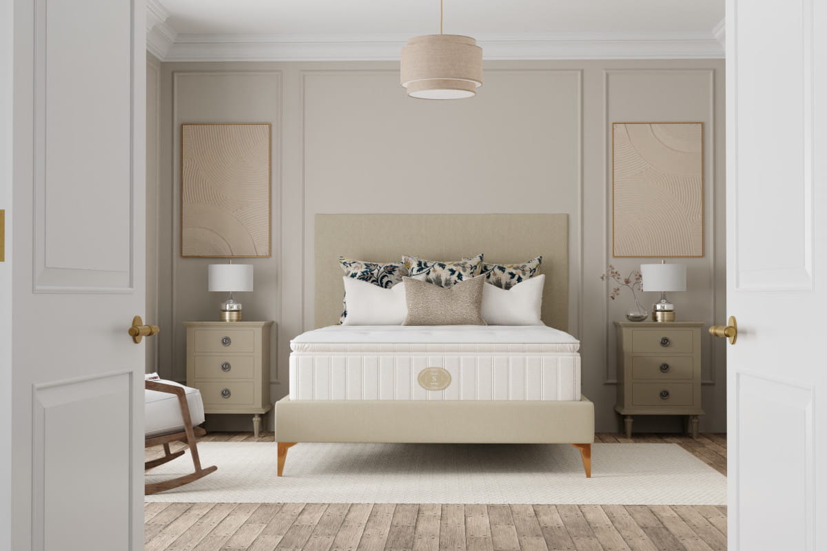 Shifman ever after mattress in lifestyle setting - front view