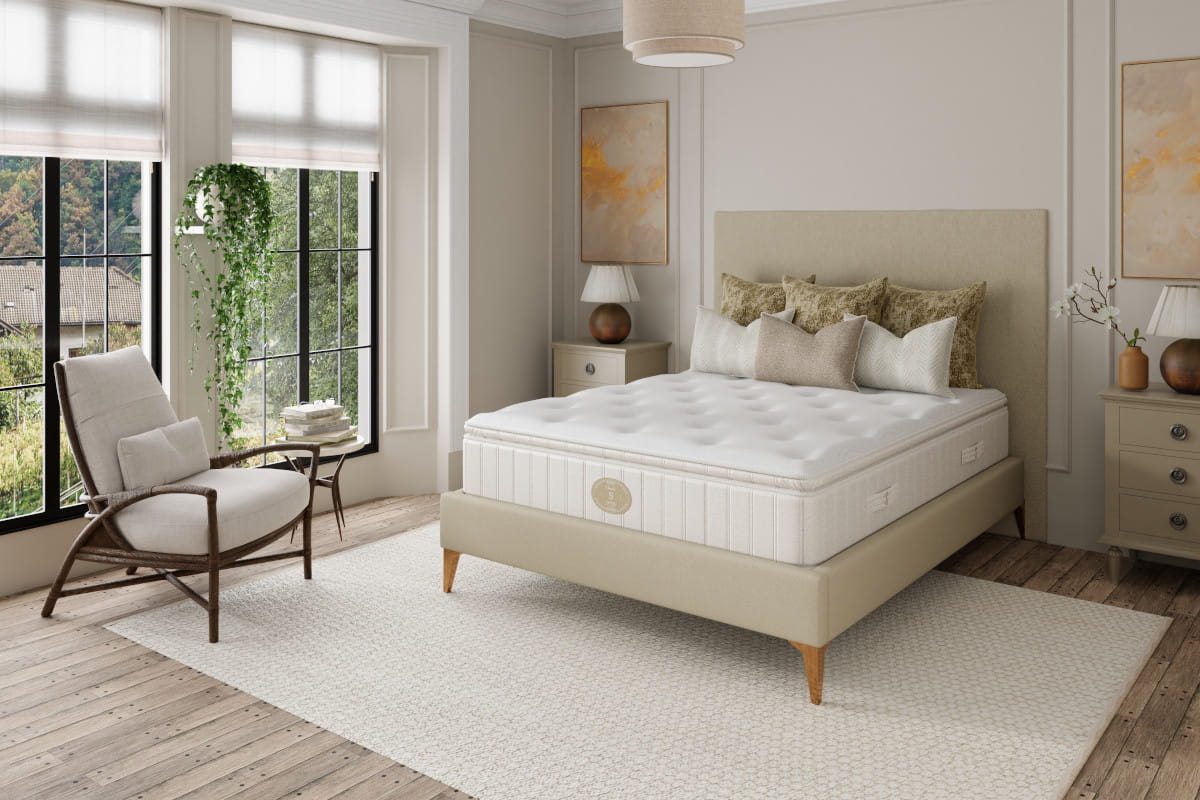 Shifman our song mattress in lifestyle setting - angle view