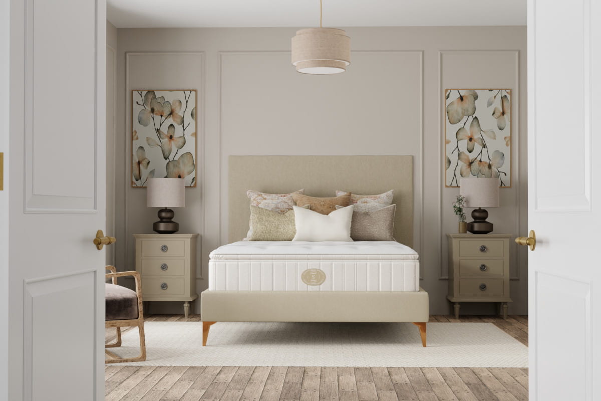 Shifman slow dance mattress in lifestyle setting - front view