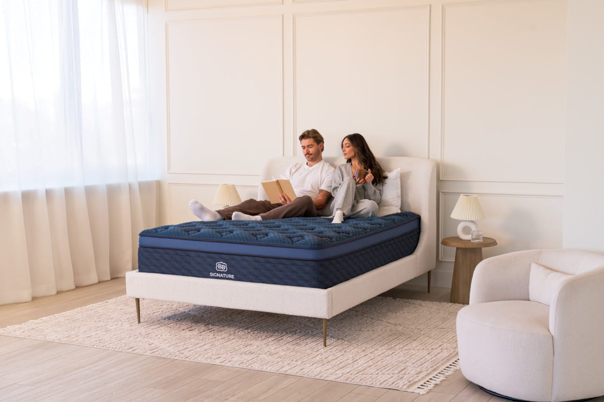 Brooklyn Bedding Signature Mattress with Pillow Top - couple lifestyle view 