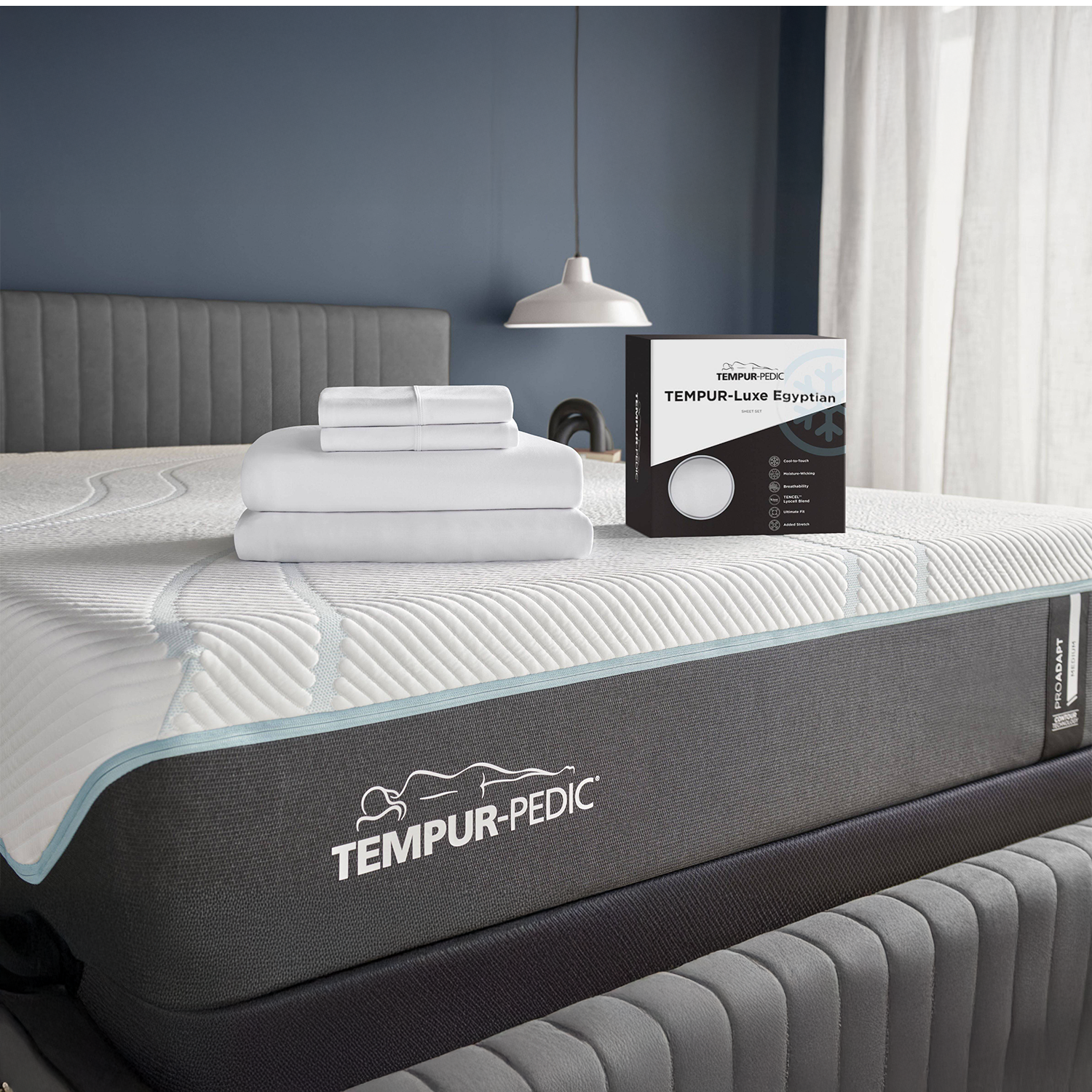 TEMPUR-Luxe Egyptian Cotton Sheet Set - Thumbnail 2